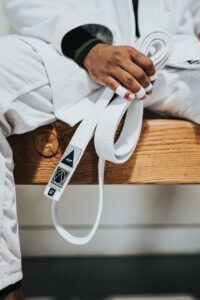 Judo mistr s bílým páskem